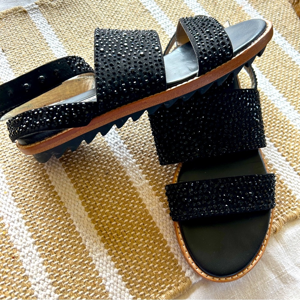 Zara beaded ankle wrap sandals - Size 7.5 (38)